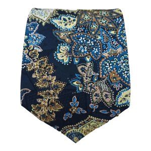 SANTOSTEFANO Blue Paisley Silk Tie ITALY 60”/ 4” EC